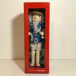 Nutcracker Tropical Cruise Santa Holiday Christmas gift wood blue white red used